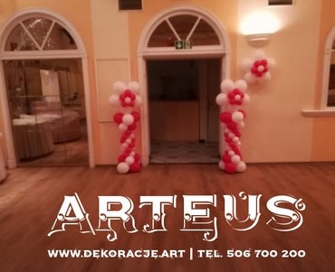 Dekoracja balonami wejścia do sali - Dama Pik Dzierżoniów