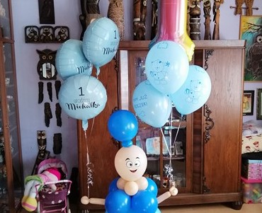 Balony z helem na urodziny chłopczyka