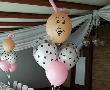 Balony z helem na urodziny dziewczynki- Restauracja Familijna Piława Górna